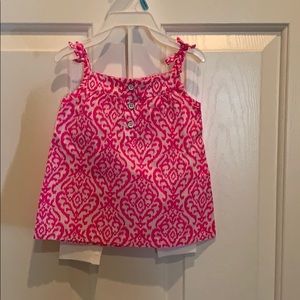 Baby tank top blouse and capris leggings